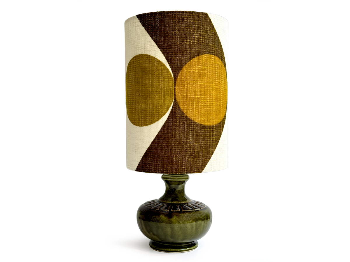 Ellis Ceramics (Australia) 22" Table Lamp, with Hand-Made Lampshade (Vintage Fabric)