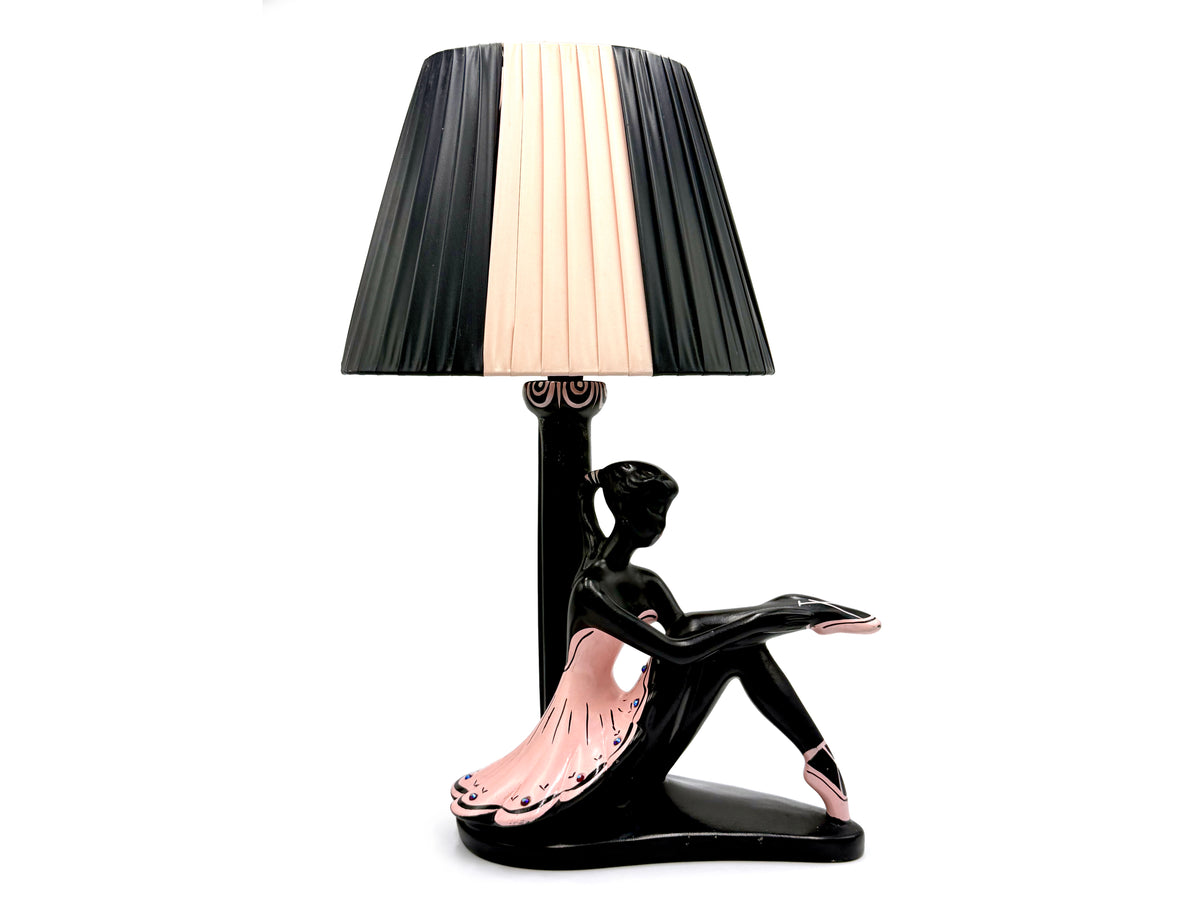 Barsony Ceramics (Australia) 18" Table Lamp, 'Ballerina' in Pink *RARE FIND*