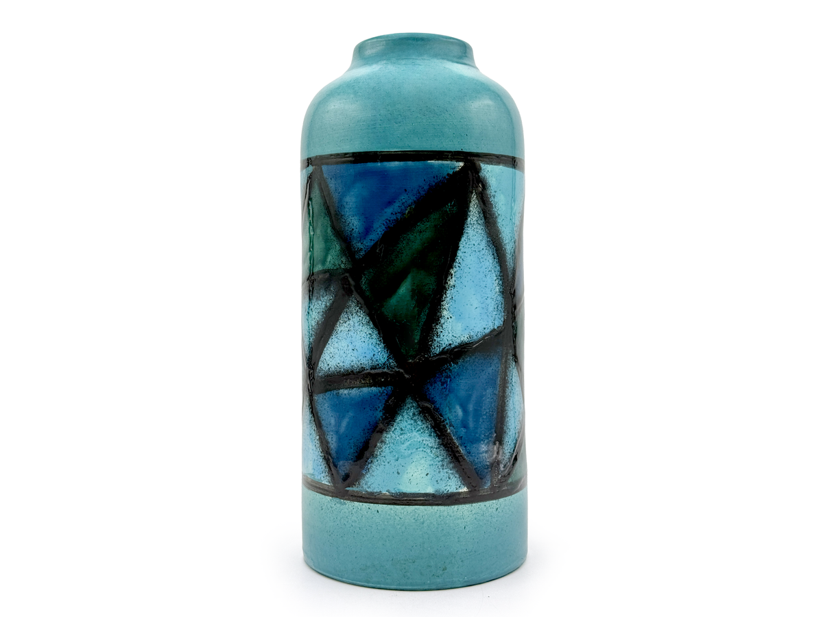 Bitossi (Italy) 'Vetrata' in Turquoise, 12" Vase