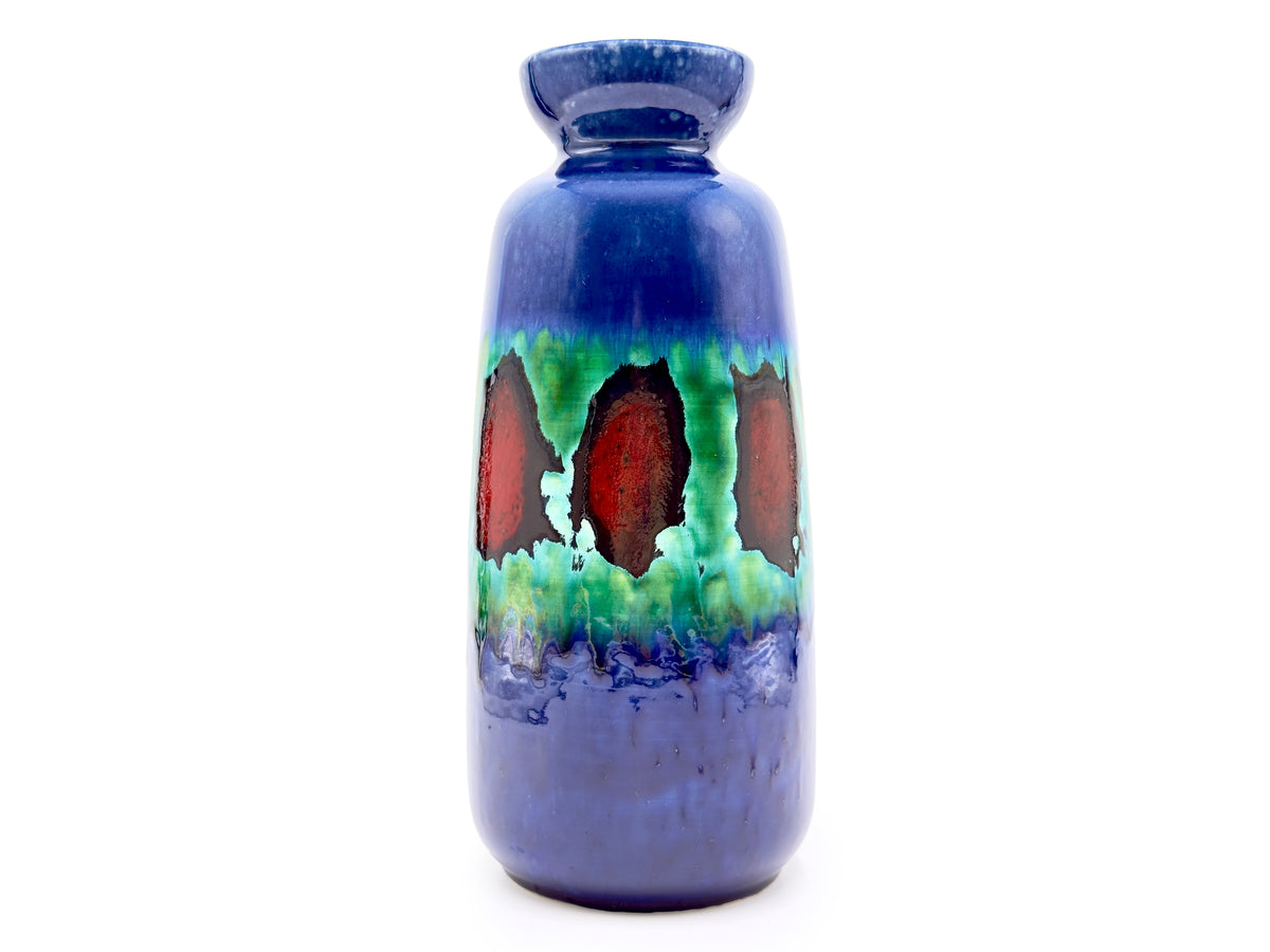 Ü Keramik (West Germany) Vase, in Blue/Green/Red | Model #1276-25