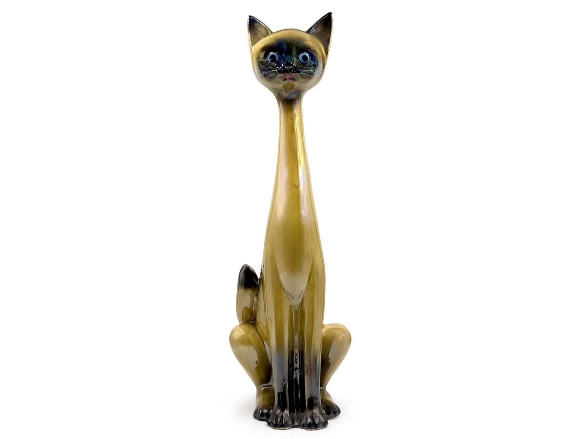 JEMA Holland (Netherlands) 21.5" Siamese Cat Figurine, in Tan | Model #446 *RARE FIND*