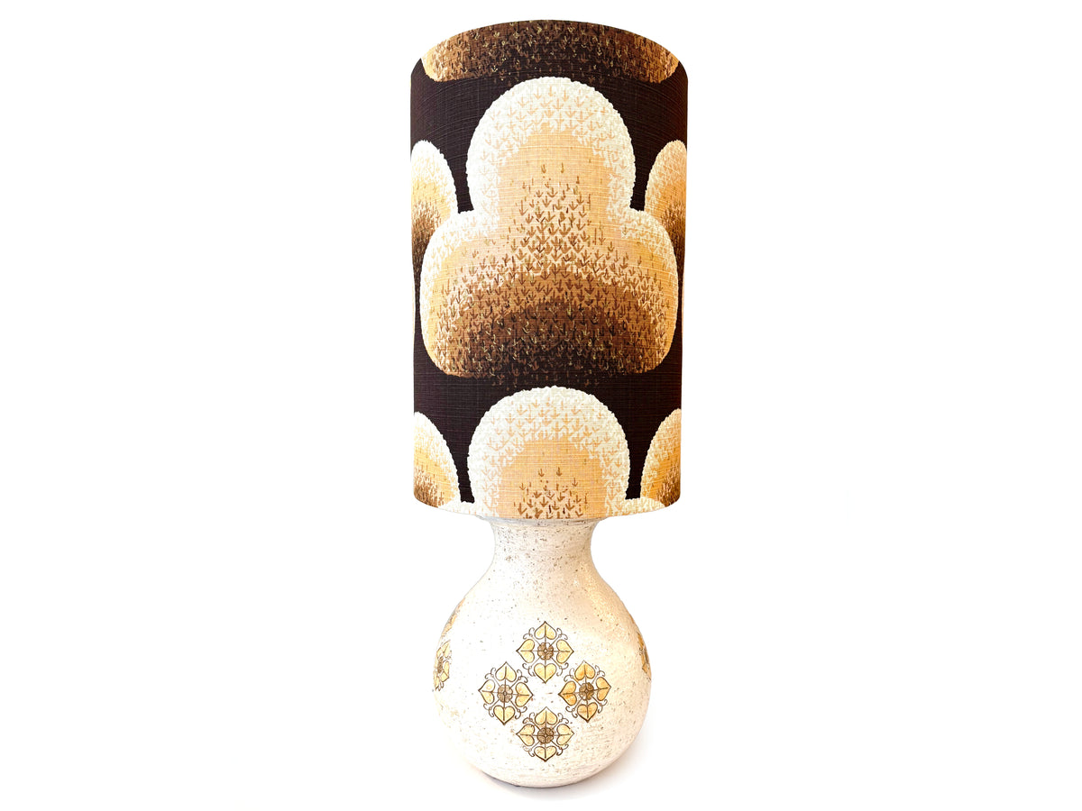 Bitossi (Italy) XL 33" Table Lamp, with Hand-Made Lampshade (Vintage Fabric)