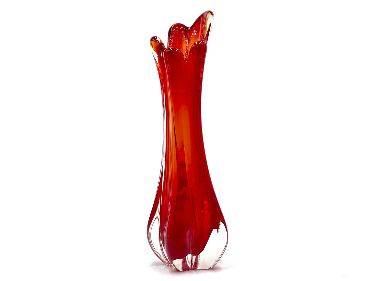 Vase en verre d'art Sanyu Glass (Japon), 33 cm, rouge 