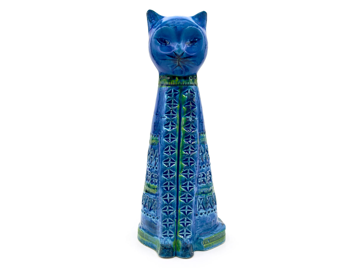 Bitossi (Italy) 'Rimini Blu' 13" Tall Cat
