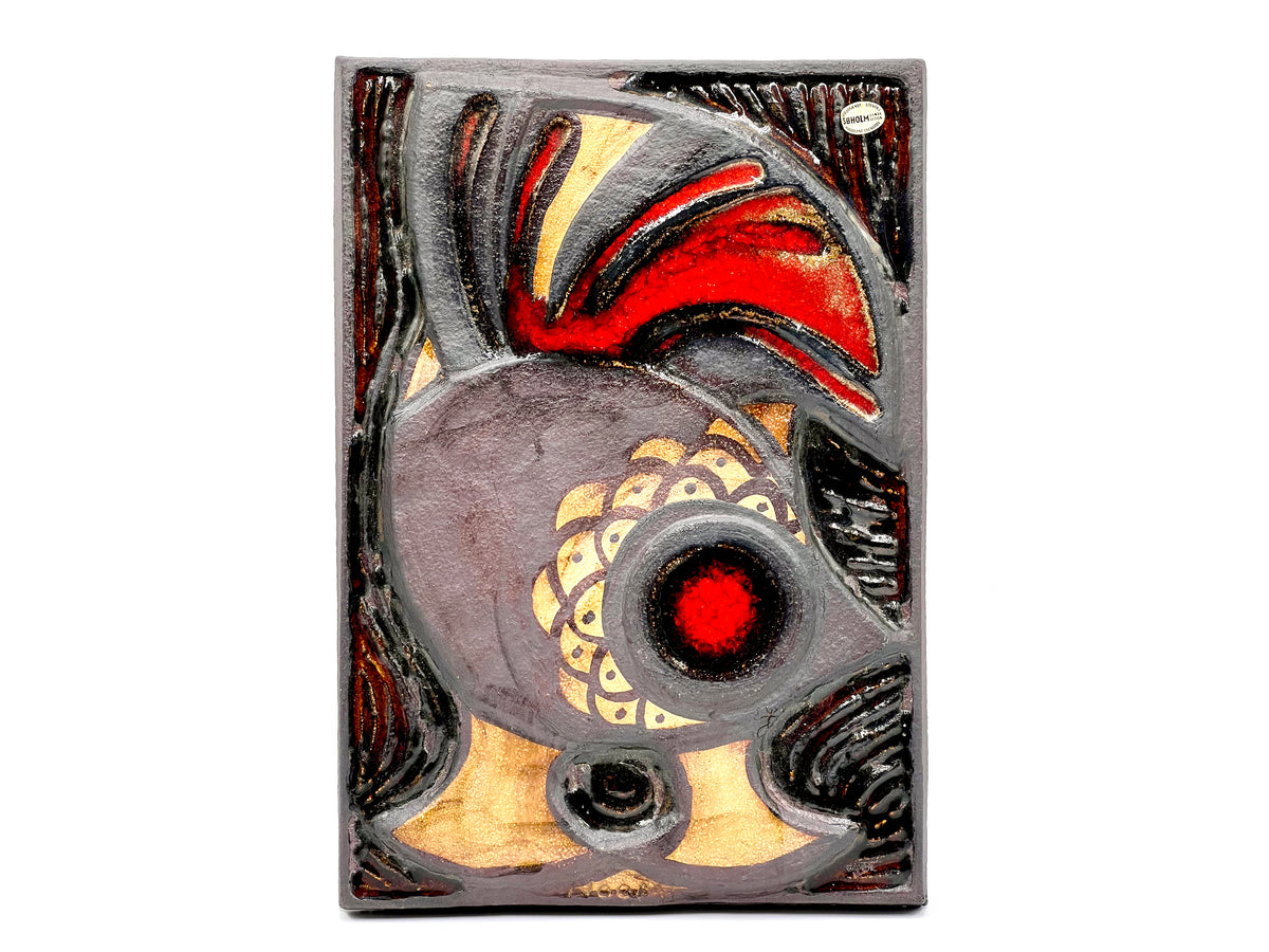 Søholm (Denmark) Large 14" Ceramic Wall Plaque, Model #3595 | Designed by Noomi Backhausen *RARE FIND*