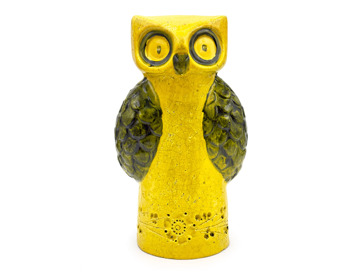 Bitossi (Italy) 10" Owl, in Yellow *RARE FIND*