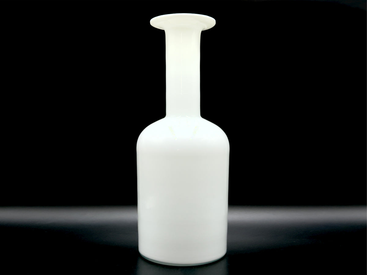 Holmegaard (Dinamarca) 'Gulvvase' (jarrón de suelo) de 25 cm en rubí/ópalo | Diseño de Otto Brauer *HALLAZGO RARO*