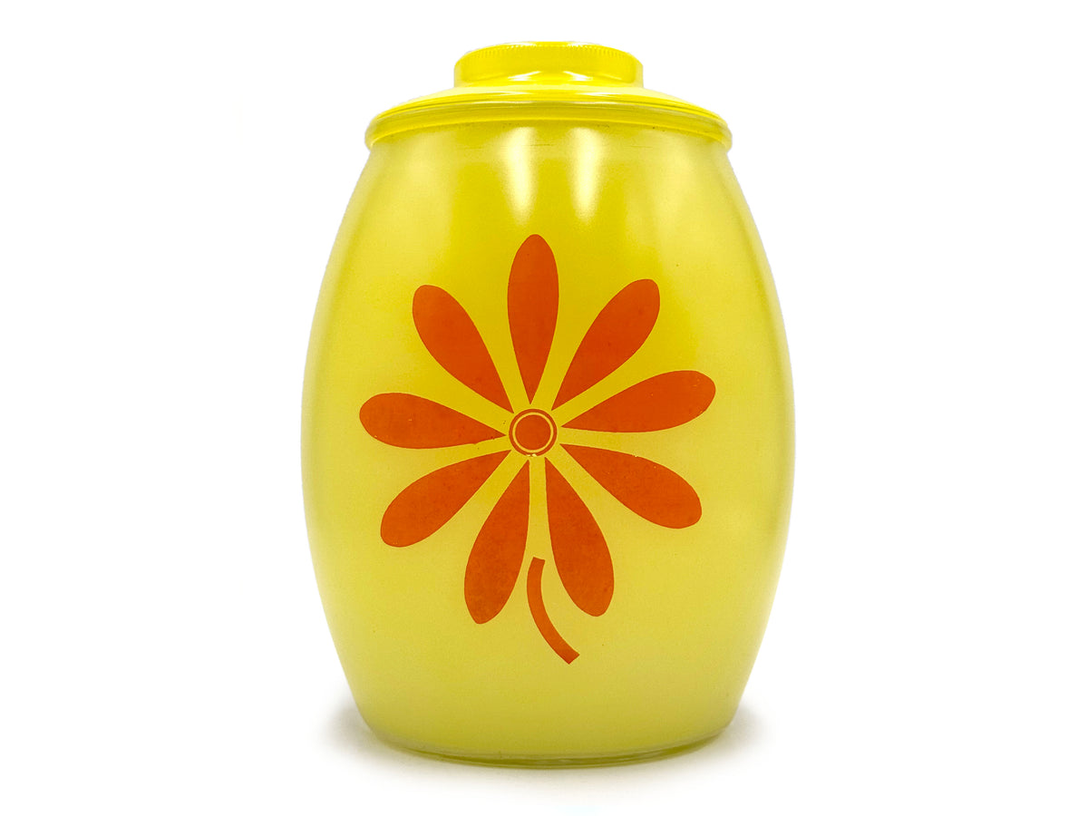 Boîte à biscuits Bartlett-Collins (États-Unis), orange sur fond jaune