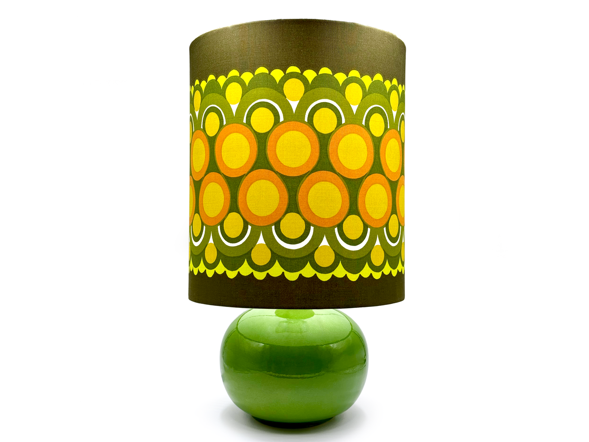 Ceramic 20.5" Table Lamp, with Hand-Made Lampshade (Vintage Fabric)
