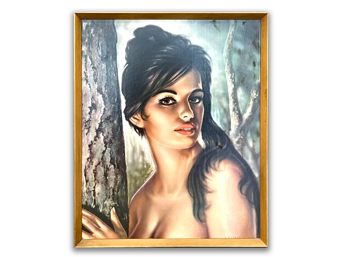 JH Lynch (Angleterre) « Tina » Impression vintage encadrée de 59,7 cm | Vers les années 1960