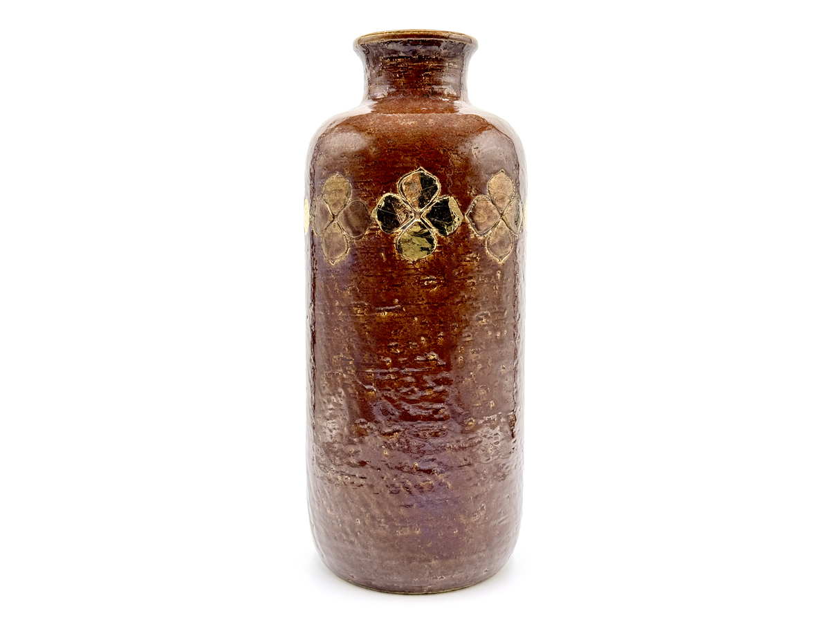 Bitossi (Italy) 'Clover' in Brown/Gold, 13.5" Vase