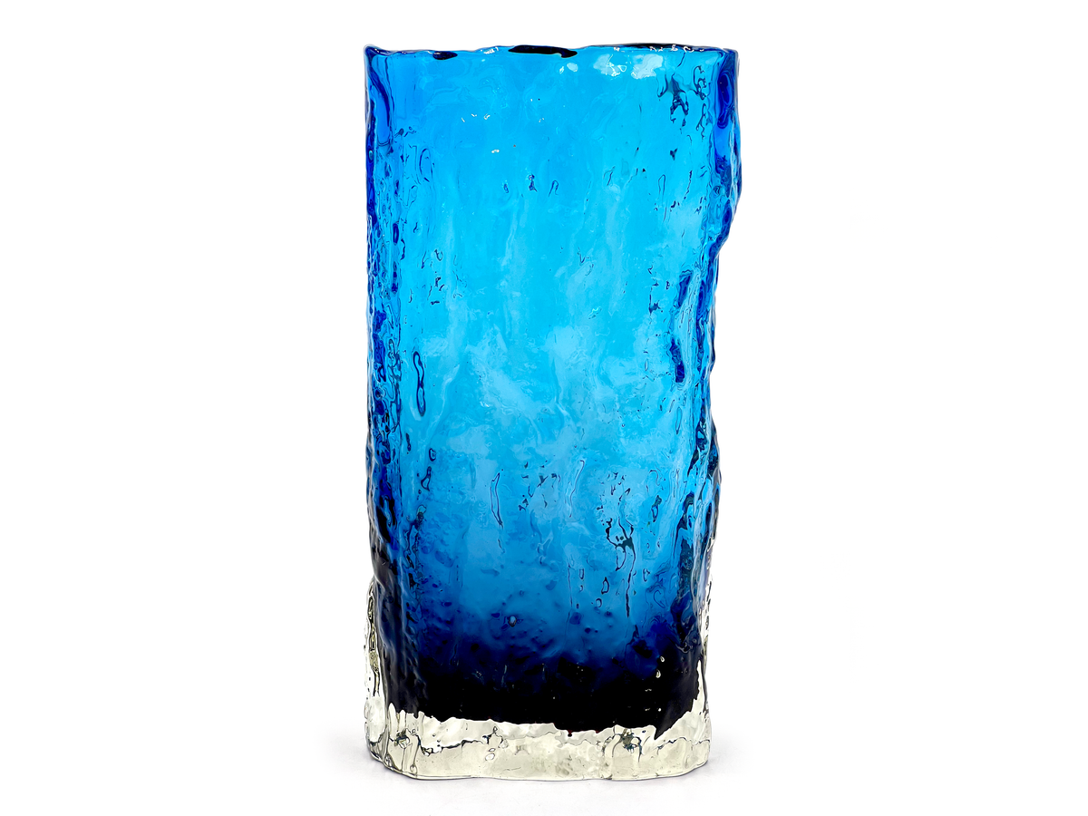 Tajima Glass (Japan) Art Glass 8" Vase, in Blue