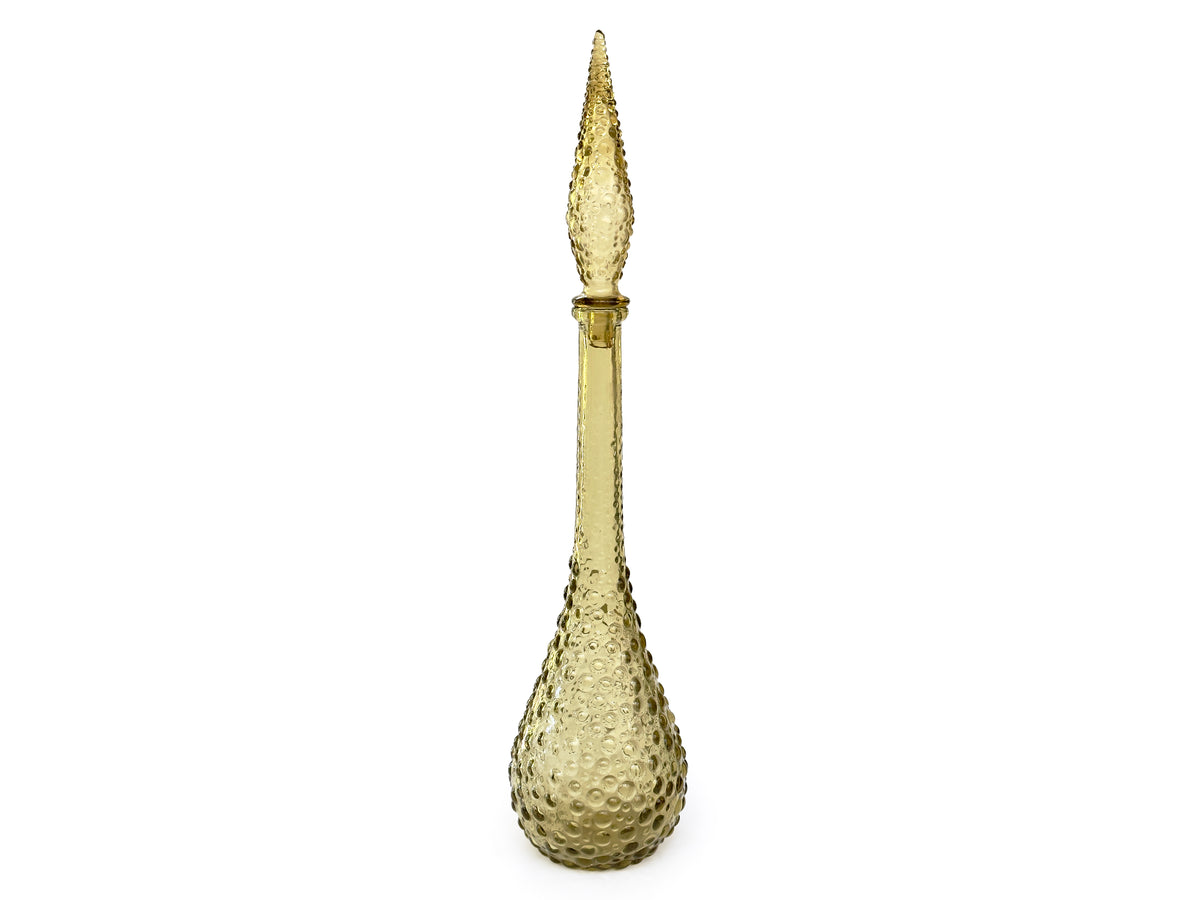 Decantador/botella alto de 56 cm, 'Hobnail/Bubble' en azul Kingfisher | Fabricado en Empoli, Italia