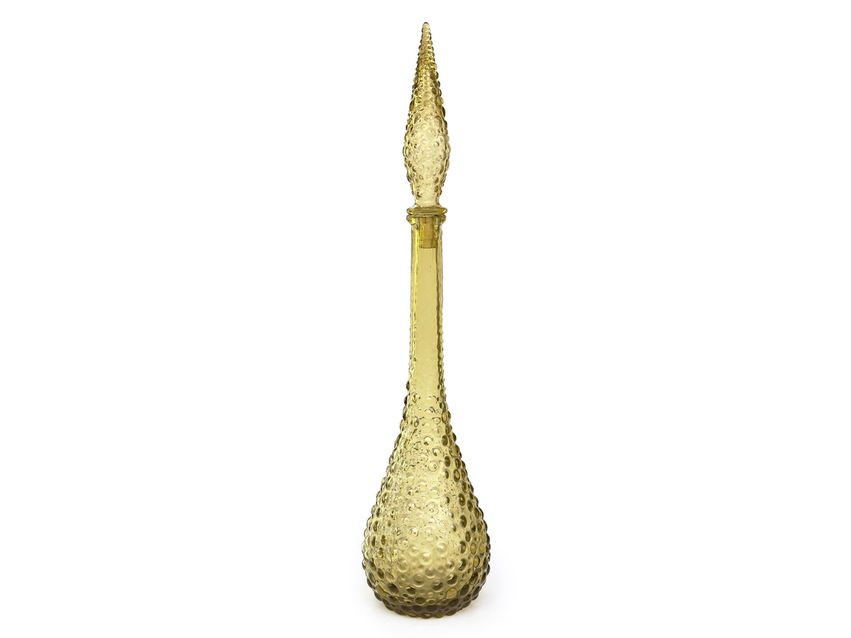 Decantador/botella alto de 56 cm, 'Hobnail/Bubble' en azul Kingfisher | Fabricado en Empoli, Italia