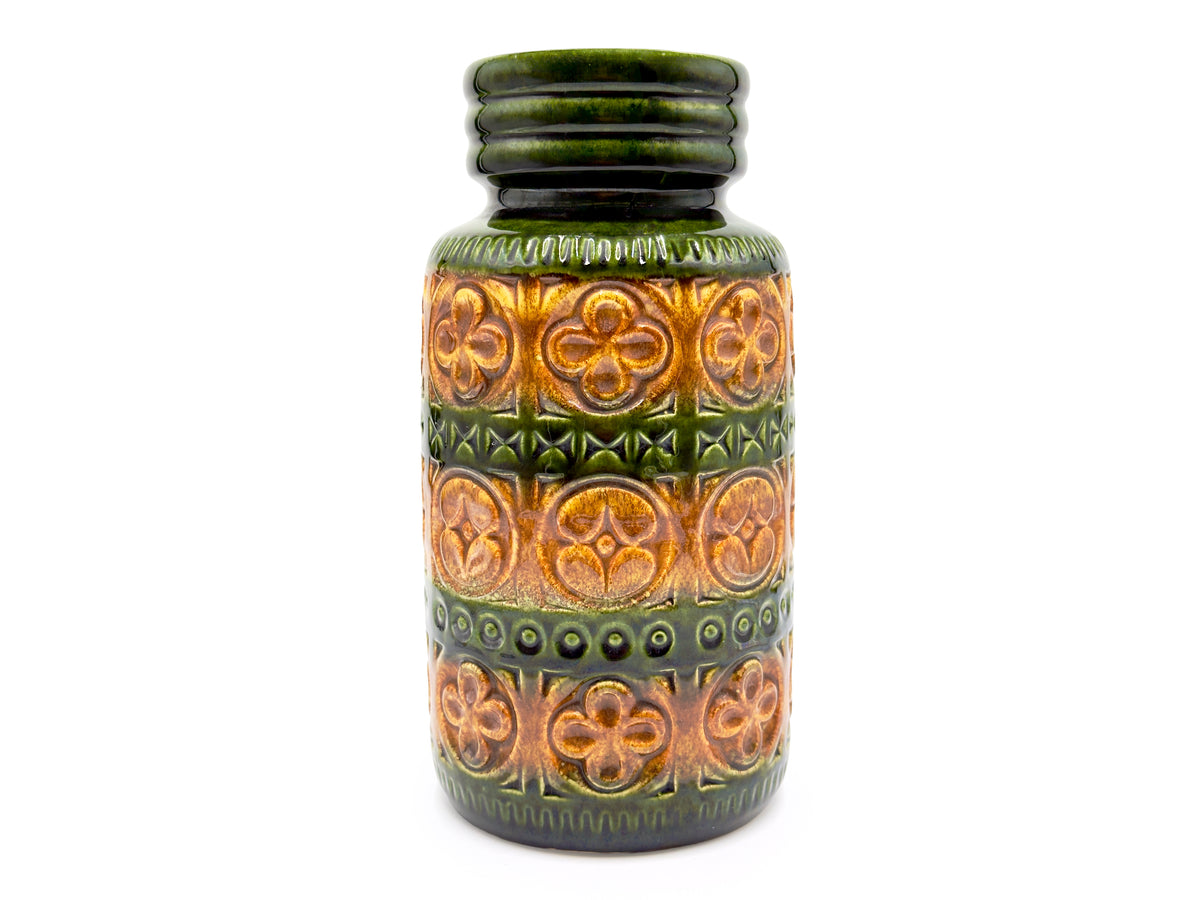 Scheurich (West Germany) 'Foligno' Vase, in Caramel/Olive | Model #289-27