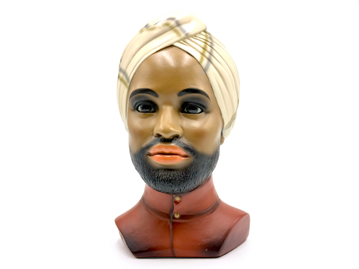 Marwal Industries (USA) Chalkware 11" Bust | Man with Turban
