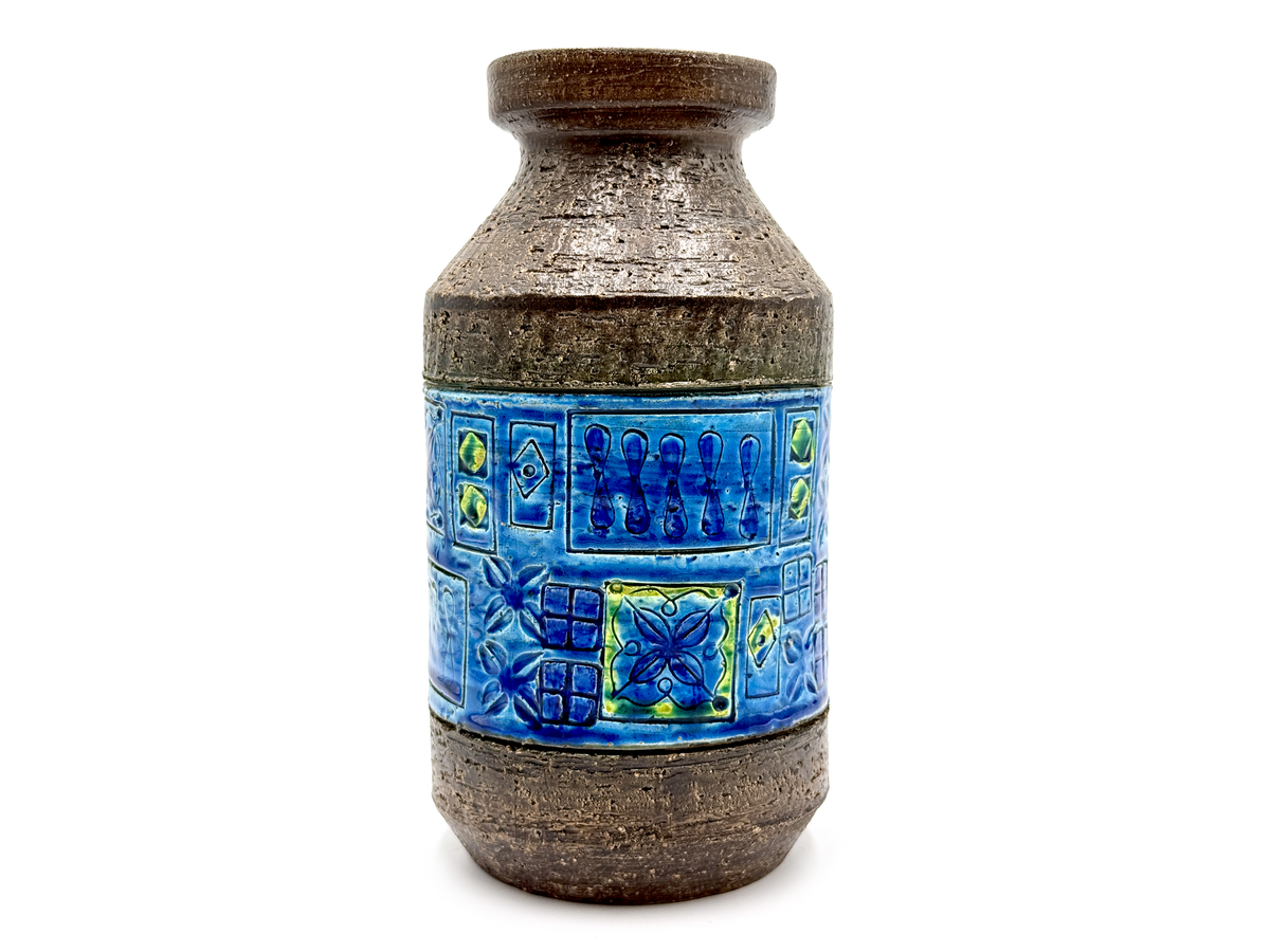 Bitossi (Italy) 'Simboli' in Blue, 9.5" Vase