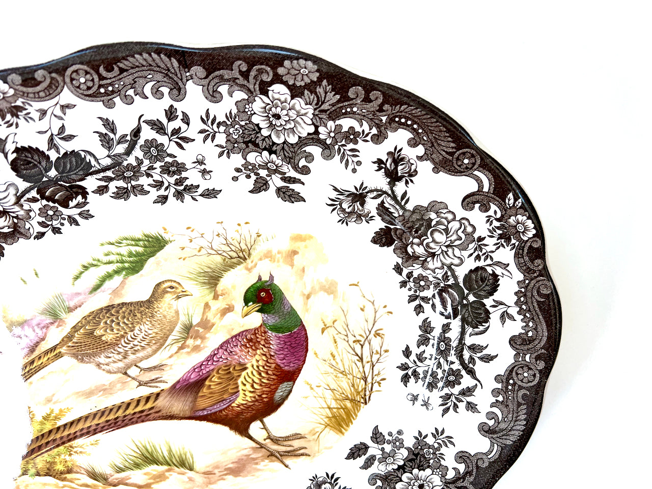 Palissy Pottery (England) 'Game Series Birds' 16" Oval Platter That